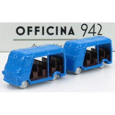 OFFICINA 942 FIAT 1100 ELR AUTOTRENO VISITATORI FIERA DEL LEVANTE CARROZZERIA ROMANAZZI 1953 - BLUE 1/76