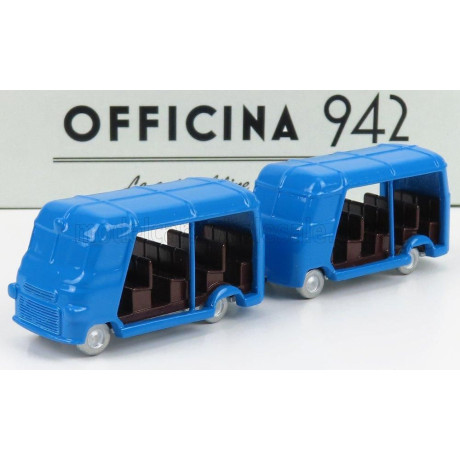 OFFICINA 942 FIAT 1100 ELR AUTOTRENO VISITATORI FIERA DEL LEVANTE CARROZZERIA ROMANAZZI 1953 - BLUE 1/76
