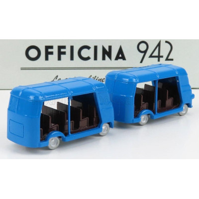 OFFICINA 942 FIAT 1100 ELR AUTOTRENO VISITATORI FIERA DEL LEVANTE CARROZZERIA ROMANAZZI 1953 - BLUE 1/76