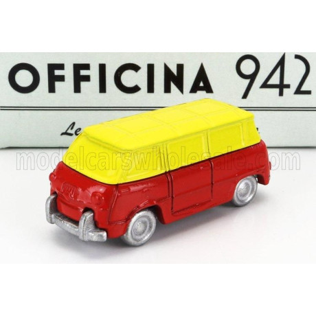 OFFICINA 942 FIAT 600M VAN FURGONCINO CORIASCO 1956 - RED YELLOW 1/76