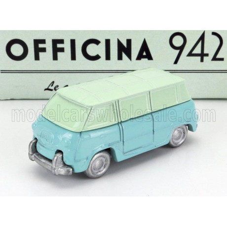 OFFICINA 942 FIAT 600M VAN FURGONCINO CORIASCO 1956 - LIGHT BLUE GREEN 1/76