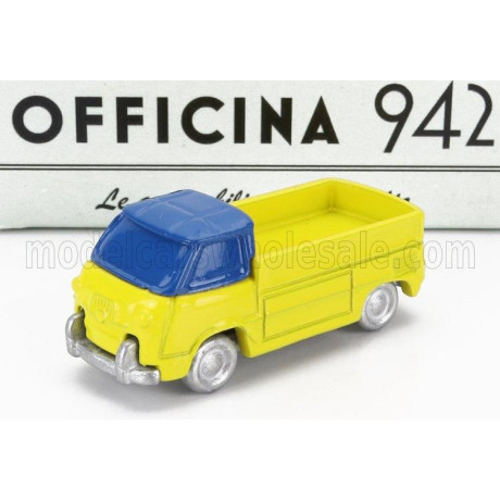 OFFICINA 942 FIAT 600M CAMIONCINO CORIASCO 1956 - YELLOW BLUE 1/76