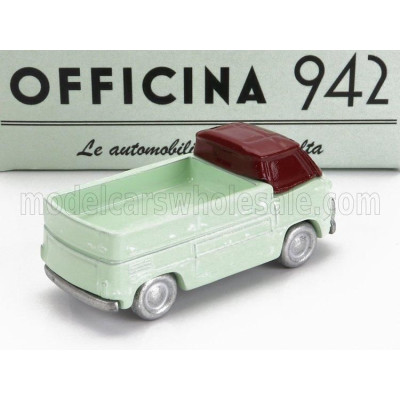 OFFICINA 942 FIAT 600M CAMIONCINO CORIASCO 1956 - LIGHT GREEN RED 1/76