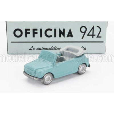 OFFICINA 942 FIAT 600 MAGGIOLINA CARROZZERIA FRANCIS LOMBARDI CABRIOLET OPEN 1958 - LIGHT BLUE 1/76