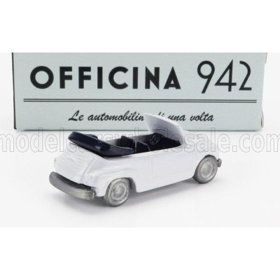 OFFICINA 942 FIAT 600 MAGGIOLINA CARROZZERIA FRANCIS LOMBARDI CABRIOLET OPEN 1958 - WHITE 1/76