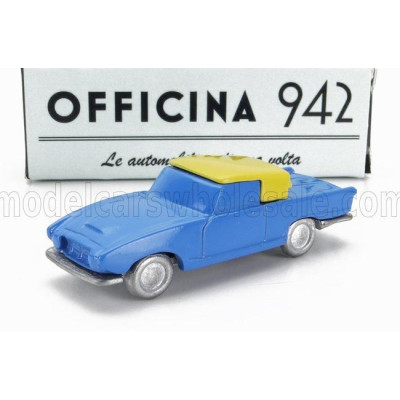 OFFICINA 942 FIAT 1200 COUPE CARROZZERIA GHIA 1958 - BLUE CREAM 1/76
