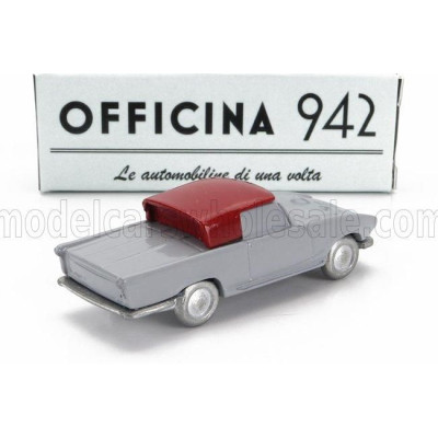 OFFICINA 942 FIAT 1200 COUPE CARROZZERIA GHIA 1958 - GREY RED 1/76
