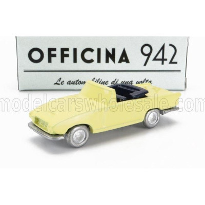OFFICINA 942 FIAT 1200 SPIDER CARROZZERIA GHIA CABRIOLET OPEN 1958 - YELLOW 1/76