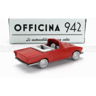 OFFICINA 942 FIAT 1200 SPIDER CARROZZERIA GHIA CABRIOLET OPEN 1958 - RED 1/76