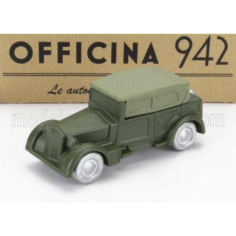 OFFICINA 942 FIAT 1100 MILITARE CABRIOLET CLOSED 1939 - MILITARY GREEN 1/76