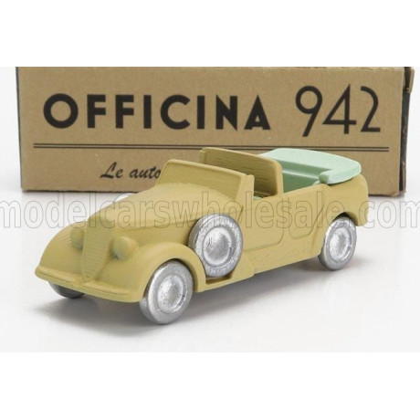 OFFICINA 942 ALFA ROMEO 6C 2500 CM TORPEDO CABRIOLET OPEN 1942 - MILITARY SAND 1/76