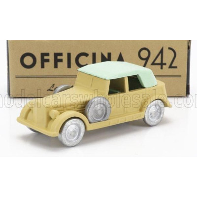 OFFICINA 942 FIAT 2800 C M C TORPEDO CABRIOLET CLOSED 1939 - MILITARY SAND 1/76