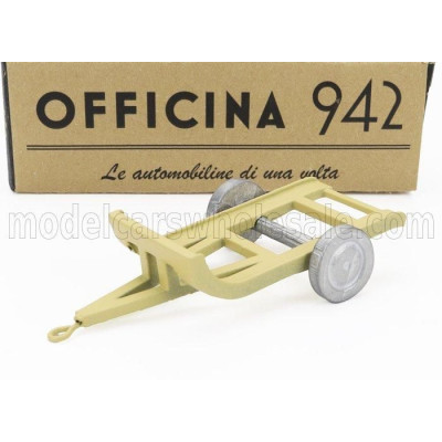 OFFICINA 942 TRAILER RIMORCHIO VIBERTI TRASPORTO CARRO L3 1939 - MILITARY SAND 1/76
