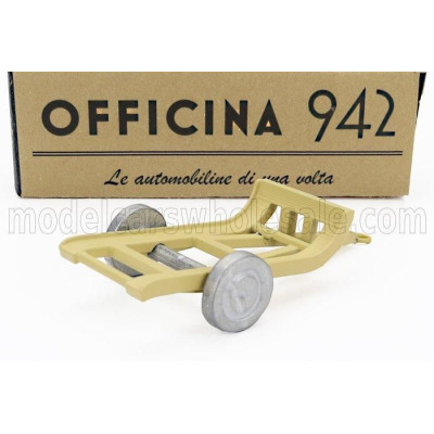 OFFICINA 942 TRAILER RIMORCHIO VIBERTI TRASPORTO CARRO L3 1939 - MILITARY SAND 1/76