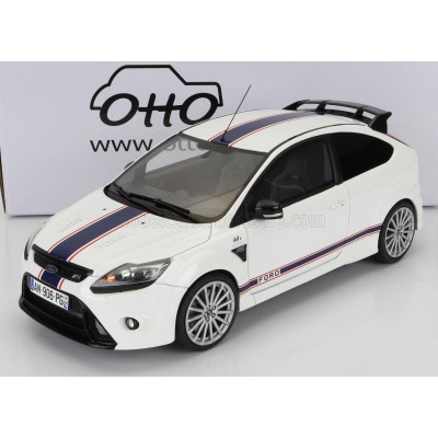 OTTO MOBILE FORD ENGLAND FOCUS RS MKII 2010 - 24h LE MANS TRIBUTE - WHITE BLACK 1/18