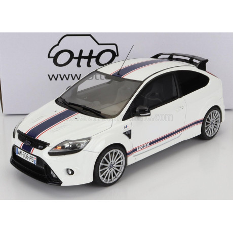 OTTO MOBILE FORD ENGLAND FOCUS RS MKII 2010 - 24h LE MANS TRIBUTE - WHITE BLACK 1/18