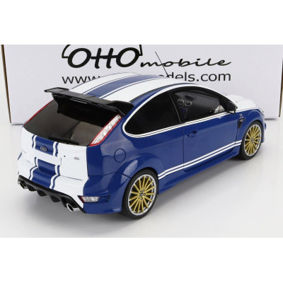 OTTO MOBILE FORD ENGLAND FOCUS RS MKII 2010 - 24h LE MANS TRIBUTE - BLUE WHITE 1/18