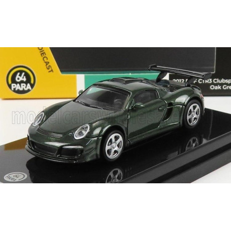 PARAGON MODELS PORSCHE GT RUF CTR3 CLUBSPORT 2012 - GREEN MET 1/64