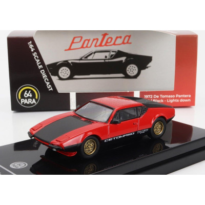 PARAGON MODELS DE TOMASO PANTERA LHD 1972 - LIGHT DOWN - RED BLACK 1/64