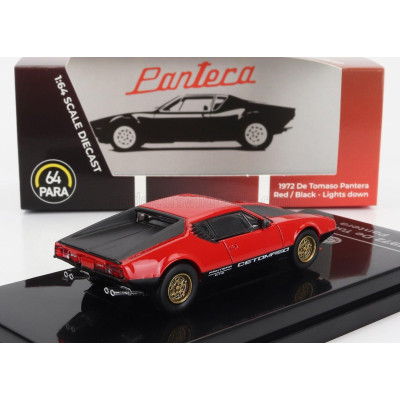 PARAGON MODELS DE TOMASO PANTERA LHD 1972 - LIGHT DOWN - RED BLACK 1/64