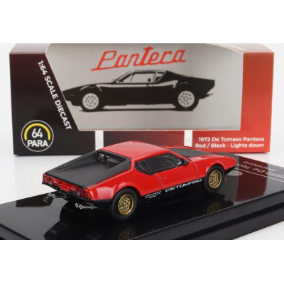 PARAGON MODELS DE TOMASO PANTERA RHD 1972 - LIGHT DOWN - RED BLACK 1/64
