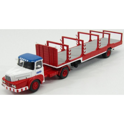 PERFEX UNIC IZOARD TRUCK SEMI-REMORQUE 1958 - SABINE RANCY CIRQUE - CIRCUS - WHITE RED BLUE 1/43