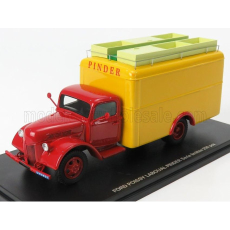 PERFEX FORD USA TRUCK VAN POISSY LABOUAL CIRCUS PINDER 1951 - RED YELLOW 1/43