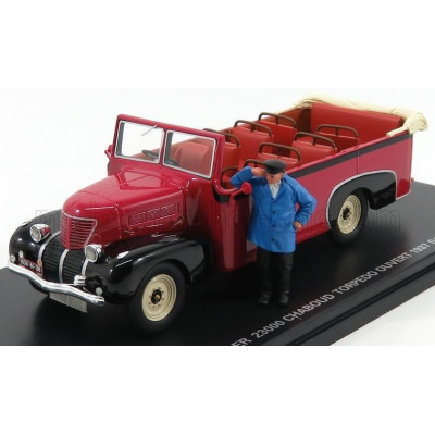 PERFEX ROCHET-SCHNEIDER 23000 CHABOUD TORPEDO OUVERT AUTOBUS OPEN 1937 - RED BLACK 1/43