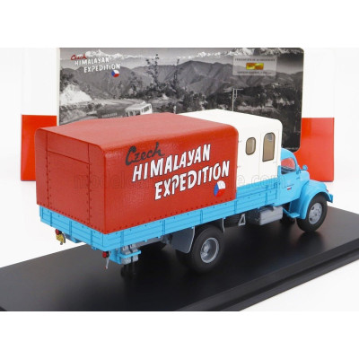 PREMIUM CLASSIXXS PRAGA S5T-3 TRUCK 2-ASSI 1969 - FIRST CZECH HIMALAYAN EXPEDITION - LIGHT BLUE CREAM RED 1/43