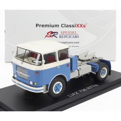 PREMIUM CLASSIXXS LIAZ 706 RTTN TRACTOR TRUCK 2-ASSI 1978 - LIGHT BLUE WHITE 1/43