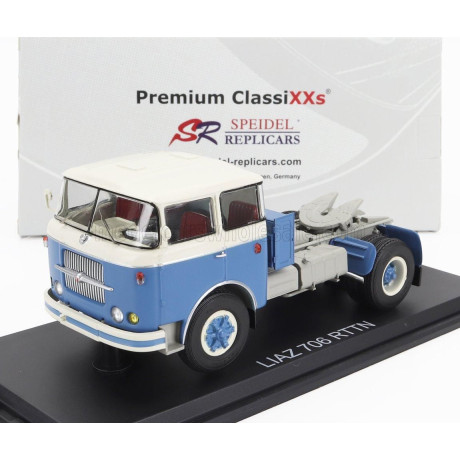 PREMIUM CLASSIXXS LIAZ 706 RTTN TRACTOR TRUCK 2-ASSI 1978 - LIGHT BLUE WHITE 1/43