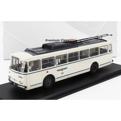 PREMIUM CLASSIXXS ŠKODA 9TR AUTOBUS FILOBUS TRASPORTO PUBBLICO 1961 - CREAM GREY BLUE 1/43