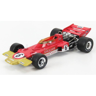 QUARTZO LOTUS F1  72C TEAM LOTUS N 6 WORLD CHAMPION WINNER FRENCH GP 1970 JOCHEN RINDT - RED GOLD 1/43