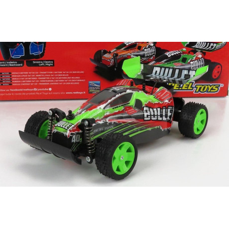 RE EL TOYS BUGGY BULLET R/C N 40 RACING 2000 - GREEN RED 1/18