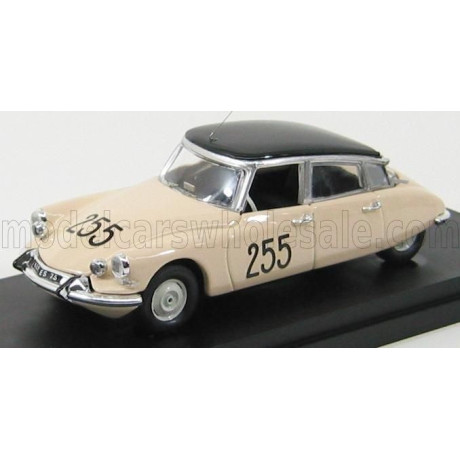 RIO MODELS CITROEN DS19 N 255 MILLE MIGLIA 1957 LEBES-FAILLY - IVORY BLACK 1/43