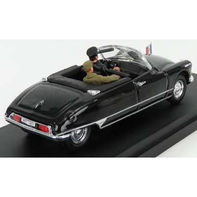 RIO MODELS CITROEN DS CABRIOLET WITH FIGURE GENERAL DE GAULLE 1959 - BLACK 1/43
