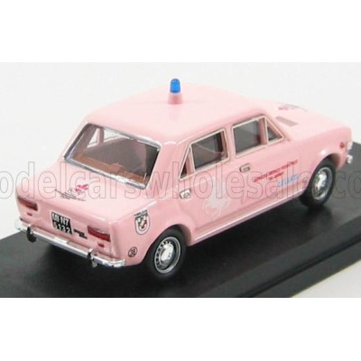 RIO MODELS FIAT 128 4 DOOR - 4 PORTE CROCE ROSA CELESTE SERVIZIO MEDICO PEDIATRICO 1971 - PINK 1/43