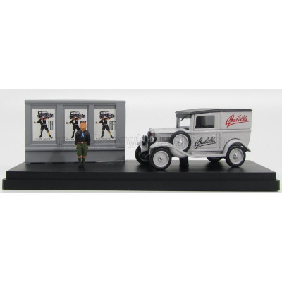 RIO MODELS FIAT BALILLA AUTOCARRO PUBLICITARIE WITH FIGURE 1932 - DIORAMA - GREY BLACK 1/43