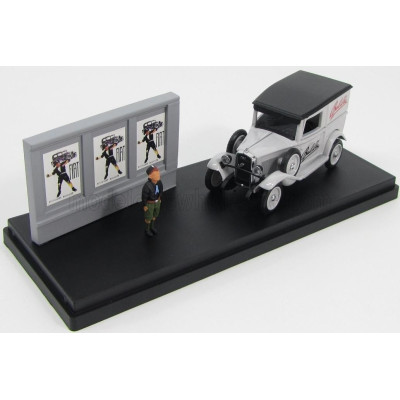 RIO MODELS FIAT BALILLA AUTOCARRO PUBLICITARIE WITH FIGURE 1932 - DIORAMA - GREY BLACK 1/43
