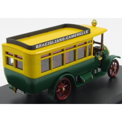 RIO MODELS FIAT 18BL AUTOBUS BRACIGIANO - CAMARELLE 1916 - GREEN YELLOW 1/43