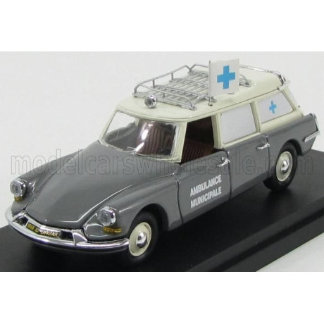 RIO MODELS CITROEN DS19 BREAK AMBULANZA MUNICIPALE 1962 - AMBULANCE - 2 TONE GREY 1/43