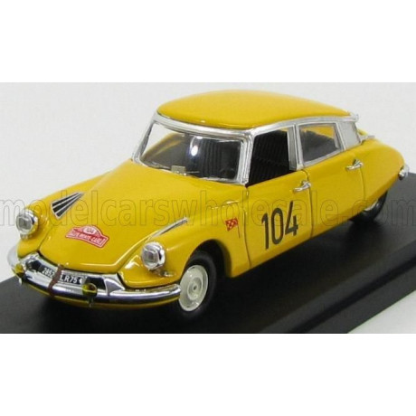 RIO MODELS CITROEN DS19 N 104 RALLY MONTECARLO 1962 MAUREL - COURBE - YELLOW 1/43