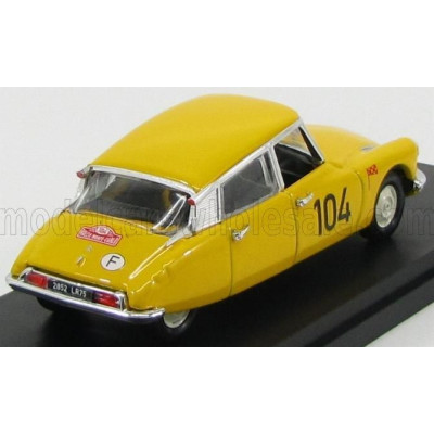 RIO MODELS CITROEN DS19 N 104 RALLY MONTECARLO 1962 MAUREL - COURBE - YELLOW 1/43