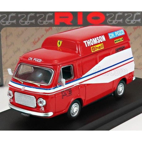 RIO MODELS FIAT 238 VAN ASSISTENZA CORSE FERRARI CH POZZI 24h LE MANS 1978 - RED WHITE 1/43