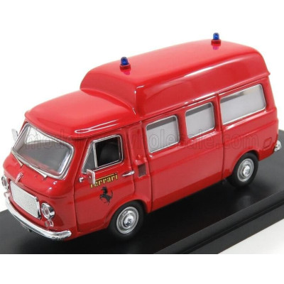 RIO MODELS FIAT 238 MINIBUS TETTO ALTO 1965 AMBULANZA VIGILI DEL FUOCO PISTA FIORANO 1970 - RED 1/43
