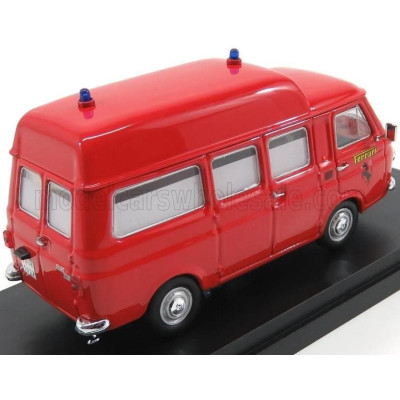RIO MODELS FIAT 238 MINIBUS TETTO ALTO 1965 AMBULANZA VIGILI DEL FUOCO PISTA FIORANO 1970 - RED 1/43