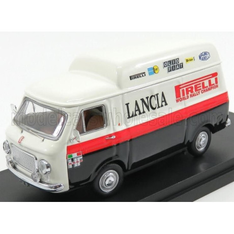 RIO MODELS FIAT 238 VAN TETTO ALTO 1970 - ASSISTENZA RALLY PIRELLI LANCIA - WHITE BLACK RED 1/43