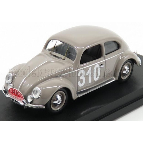 RIO MODELS VOLKSWAGEN BEETLE MAGGIOLINO N 310 RALLY MONTECARLO 1954 MOURIER - RAMSING - GREY 1/43
