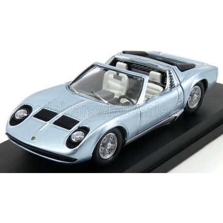 RIO MODELS LAMBORGHINI MIURA ROADSTER BERTONE SINGLE SAMPLE BRUXELS MOTOR SHOW 1968 - BLUE 1/43