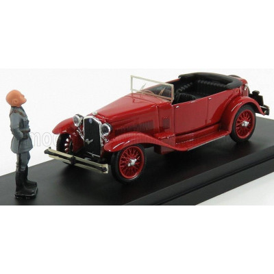 RIO MODELS ALFA ROMEO 1750 TORPEDO CABRIOLET OPEN WITH MUSSOLINI FIGURE AND LETTER 1926 - RED 1/43
